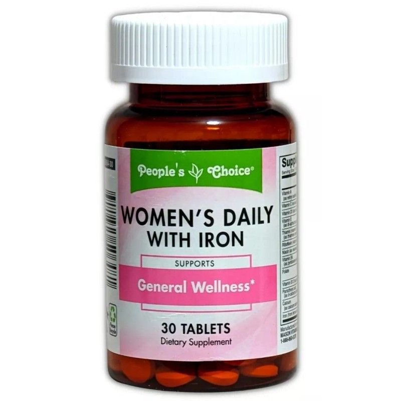 People's Choice Women's Daily with Iron Supplement 2 Bottles USA
