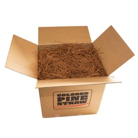 Longleaf Pine Straw Loose in Box for Landscaping - Brown Color UV Resistant - Covers Up to 100 Square Feet