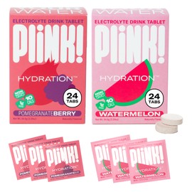 Plink! Fizzy Electrolyte Drink Tablets for Daily Hydration - 48ct Electrolyte Tablets + Sodium, Potassium, Magnesium, Low-Calorie, Low-Sugar Keto Electrolytes Powder Hydration Packets Water Flavoring