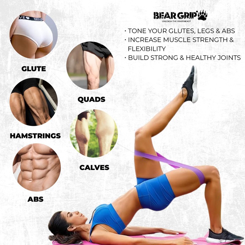 BEAR GRIP Hip Band Circle - Heavy Duty Glute Activation