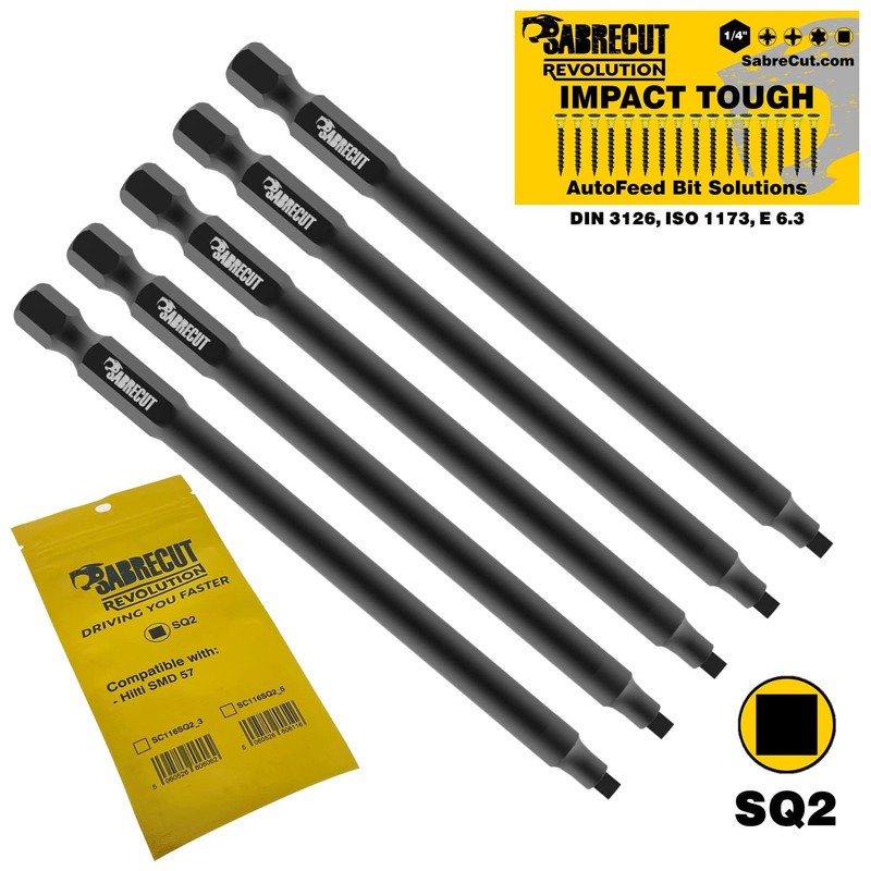 5 x SabreCut SC116SQ2_5 116mm SQ2 Compatible with Hilti SMD