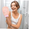 Guantes Exfoliantes de Baño de Seda Imitada Rosa para el