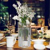 Tstorage 6 Packs Acrylic Flower Vases, Clear Tall Square Table