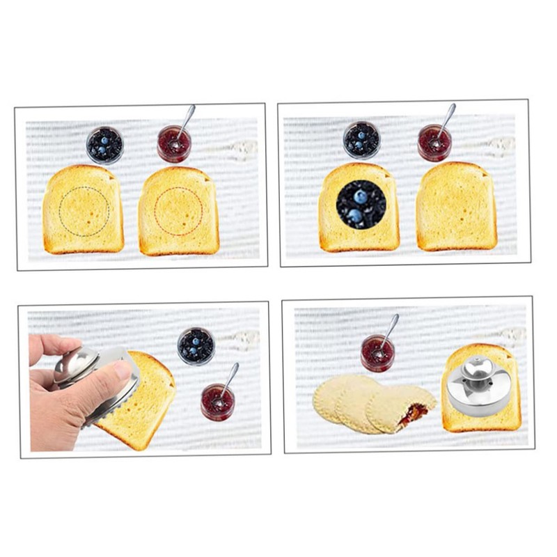 Gatuida Round Sandwich Sealer Mold Sandwich Cutter and Pressing Tool