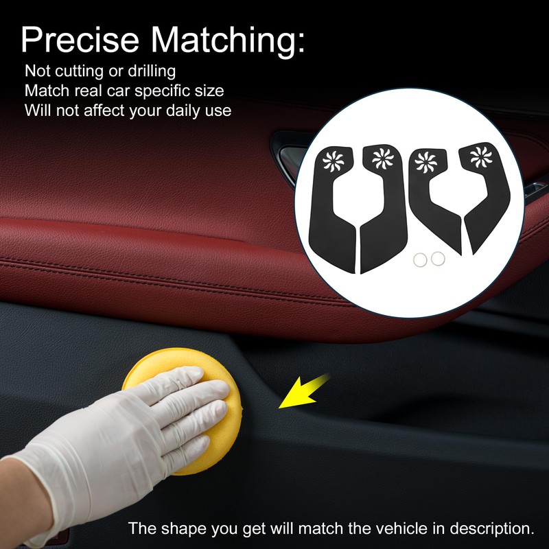 TUCKBOLD Leather Car Door Anti Kick Pad Sticker for Honda