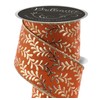 Brilliance Foil Leaf Wired Ribbon for Bows, Wreaths, Garlands, Gift