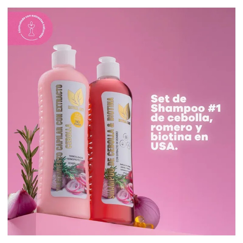 Shampoo Y Tratamiento Natural Sant Cebolla Romero Biotina