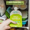 WeeSprout Double Zipper Reusable Food Pouches (Green, Variety)