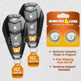 Remotez4less 2 For EZSDEI7141 Viper DEI Python Clifford Aftermarket Remote Fob Entry