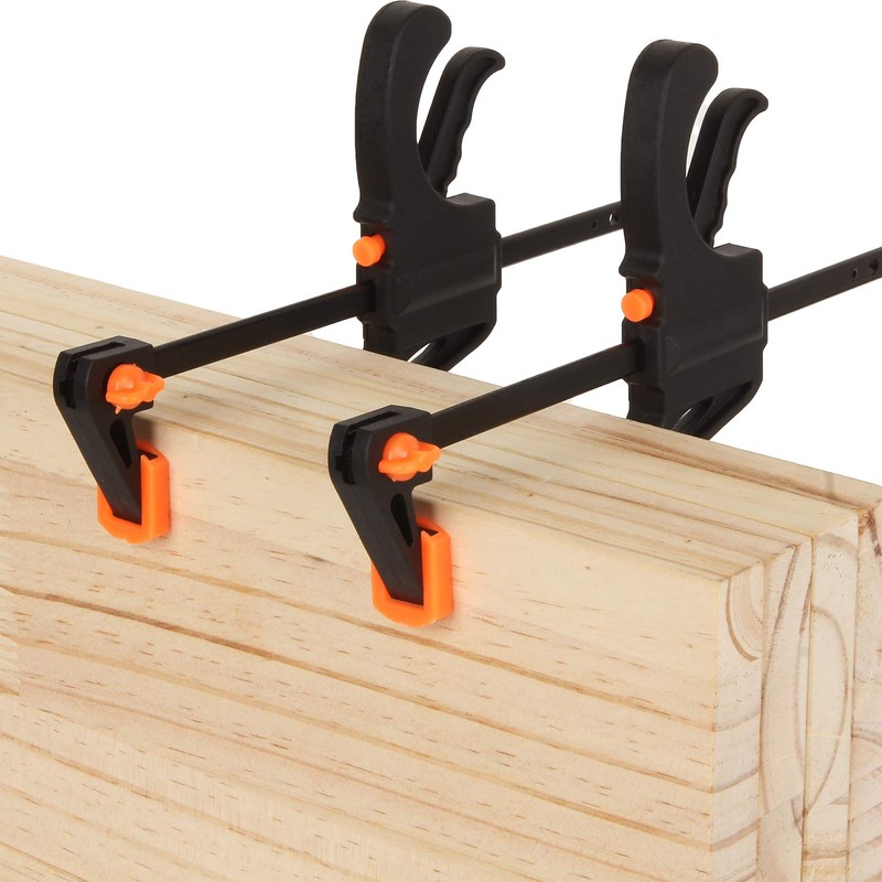 LISHINE 4 Inch Bar Clamps for Woodworking, 8 Pack Quick