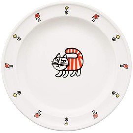 Yamakasyoten LL50-342 Lisa Larson Universal Plate, 5.5 inches (14 cm), Platter, Baby Mikey Pattern (Comes in Gift Box), Children's Dishes, Tableware