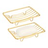Snailhouse Soap Dishes, 2 Pack Self Draining Rustproof Stainless Steel