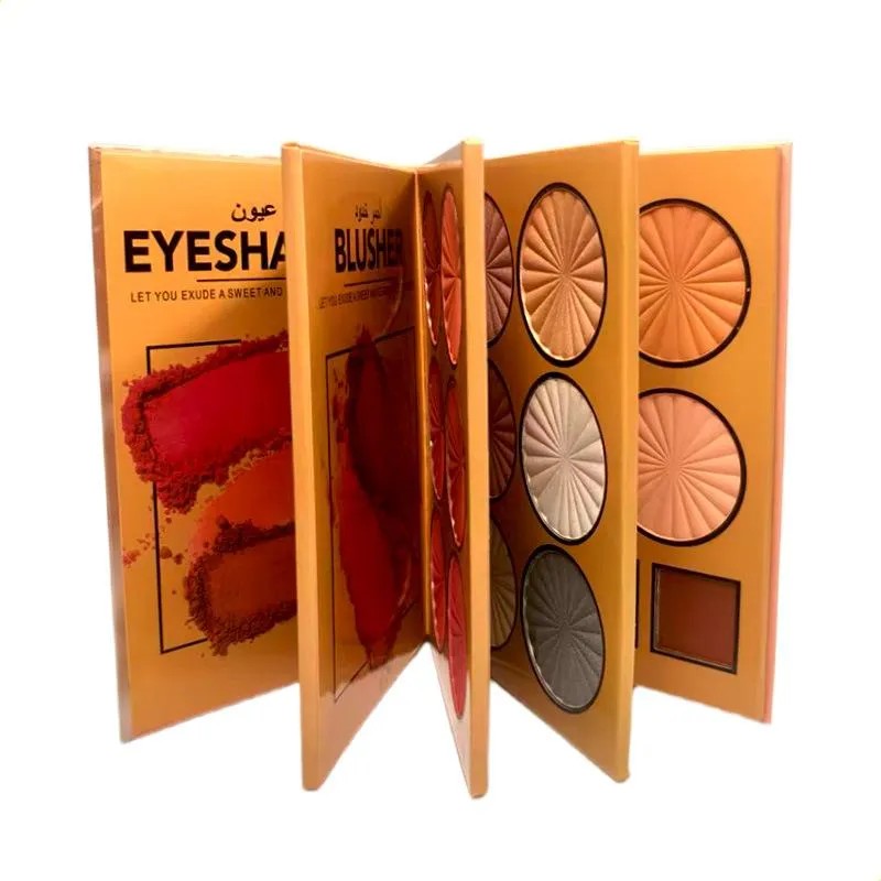 Paleta Maquillaje Libro 4 Capas Sombras Nude Rubor Contorno
