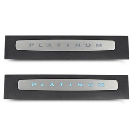 PIT66 LED Illuminated Platinum Door Sill Plate Set Compatible with Ford F250 F350 F450 F550 Super Duty Crew Cab Only 2017 2018 2019 20220 2021 2022 HC3Z-2613208-AA HC3Z-2613209-AA