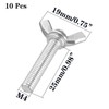 10 Pcs M4 304 Stainless Steel Wing Butterfly Screws Bolts