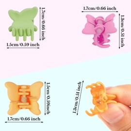 YISSION 100Pcs Mini Butterfly Hair Clips for Girls Small Hair Clips Cute Butterfly Hair Claw Clips Toddler Baby Kids Hair Clips Butterfly Clips for Hair 90s Y2K Hair Accessories for Girls Women Random Color (Bright Colors)