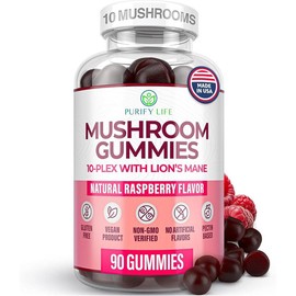 Mushroom Gummies Supplement for Energy, Focus, & Gut Health - Made in USA & 3rd Party Tested - 90 Gummies