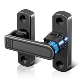 Barn Door Lock,90/180 Degree Flip Latch Lock,Easy Installation,Zinc Alloy Security Door Lock,Protecting Safety Sliding Gate Latches for Barn,Bathroom,Cabinet,Window,Garden,Sliding Doors(Black)