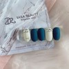 [Handmade Nail Tips] Feminine see-through checked nails / [수제네일팁] 여성스러운
