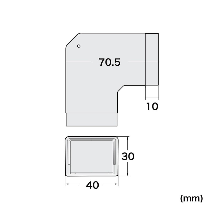 Sanwa Supply CA-KK40L Wiring Duct (Flat L Type, White)