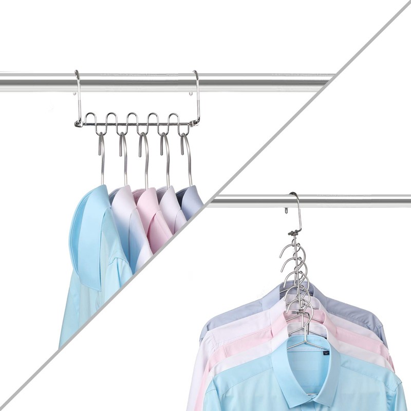 Bloberey Space Saving Hangers 6x2 Slots Metal Magic Cascading Hanger