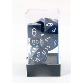 Chessex DND Dice Set-Chessex D&D Dice-16mm Speckled Stealth Plastic Polyhedral Dice Set-Dungeons and Dragons Dice ludes 7 Dice - D4 D6 D8 D10 D12 D20 D%, Various (CHX25346)