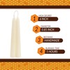 6 inch Short Natural White Beeswax Candles Set of 12,