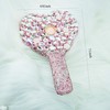 Frinnovan Large Rhinestone Handheld Mirror Heart Bling Sparkle Cosmetic Dazzling