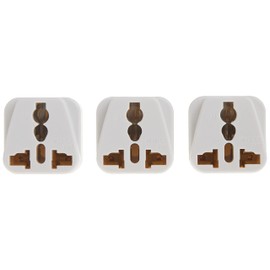 CKITZE BA-5-3P Grounded Universal 2-in-1 Type B USA Plug Adapter - 3 Pack