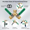 FINEST+ Garden Hose Splitter 2 Way, Heavy Duty Brass Y