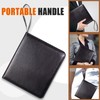 tutata Portable Zippered Key Case, Leather Key Organizer with Handle,