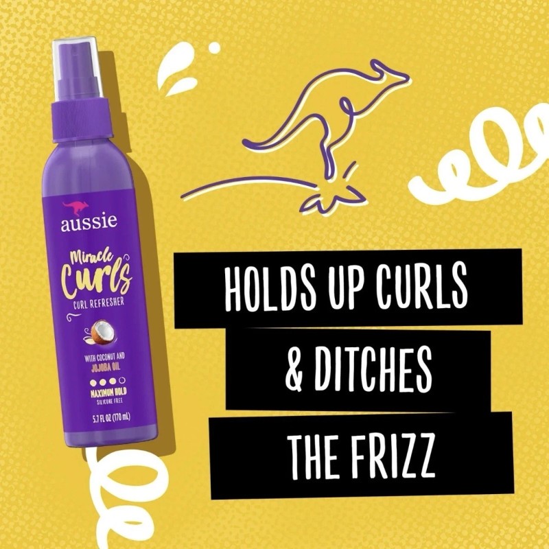 Aussie Miracle Curls Refresher Spray Gel With Coconut & Jojoba