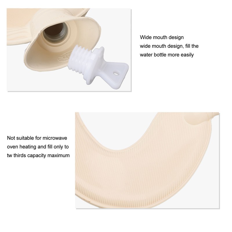 U Shaped Neck Hot Water Bag Double Knitted Insulation Rubber