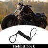 X AUTOHAUX Black Motorcycle Disc Lock Cable Universal Anti-theft Wheel