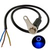 Gebildet 5A/12V Universal Latching Stainless Steel Blue LED Motorcycle Switch