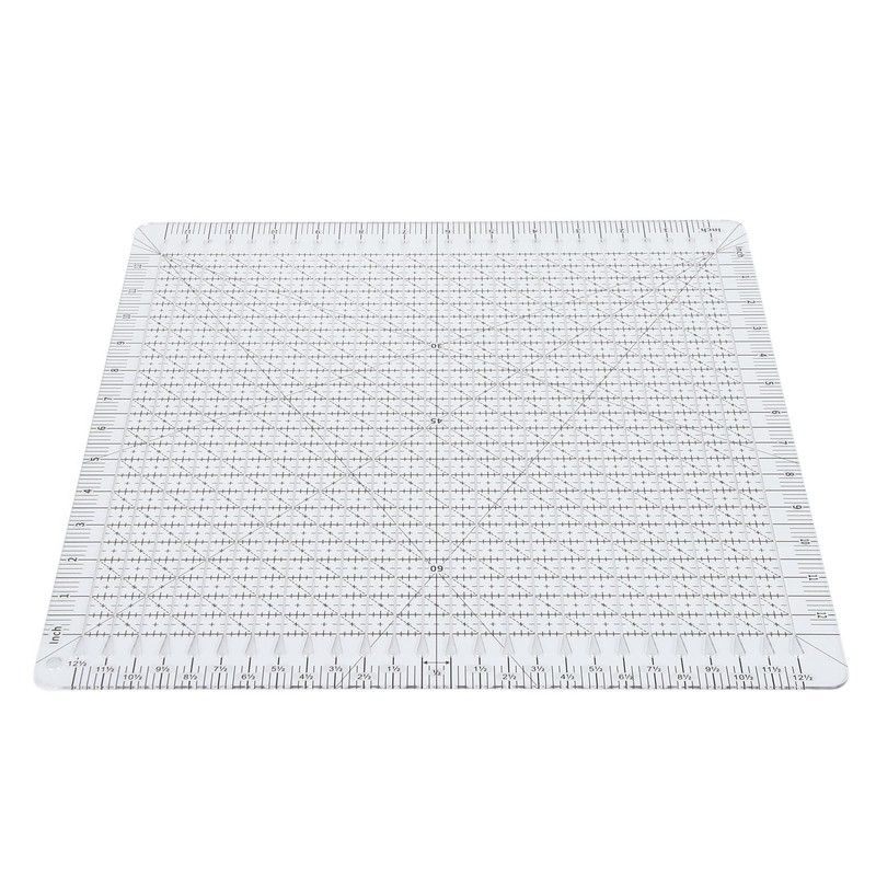 Quilting Ruler 12in Wide Transparent Acrylic Accurate Scale Black Grid