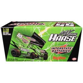 DCD Winged Sprint Car #55 2024 McKenna Haase Racing 1/18 Diecast Model Car Resin Material ACME-Featuring 'Interstate Batteries'