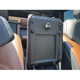 Car Console Covers Plus Designed for Full Size Ford Bronco 2021-2024 Neoprene Auto Armrest Center Console Cover Protector Handmade in USA (F12) Black