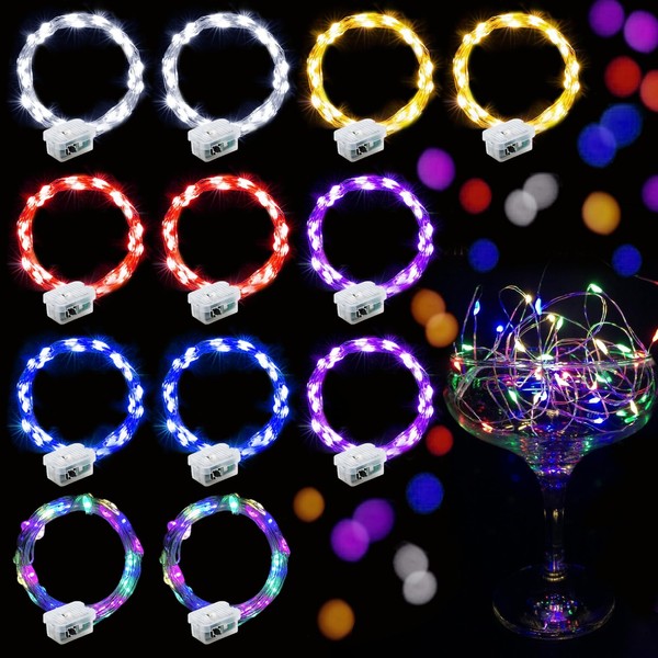 Aogist 12 Pack Led Fairy Lights 3 Modes Battery Operated