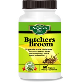 Nature's Opt Butcher's Broom, Supports Vein Problems, Circulation and Vein Health, Edema