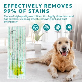 Riwer Pack of 5 Replacement Mop Covers for Leifheit Profi XL Micro Duo / Profi XL Cotton Plus All Floor Mop Handles, Microfibre Cleaning Cloths Ideal for Tiles and Laminate