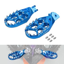 NICECNC Blue Footpegs Foot Pedals Rests Compatible with Surron Light bee X/S S/L1E CNC Dirt Bike Foot Pegs Compatible with Segway X160 /X260,See Fitment