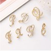 DSADKI A-Z Initial Pins 26 Letters Pins Gold Plated Metal