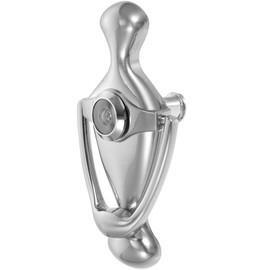 Housoutil Door Knocker with Peephole 180 Viewer 304 Stainless Steel Front Door Knocker with Integrated Cat Eye for Home Entry
