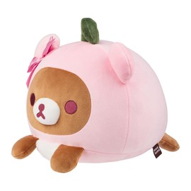 San-X Original Rilakkuma Cherry Series Mochi Cushion Plush - Chairoikoguma Pink