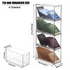 ELLDOO 4 Drawers Tea Bag Organizer, Clear Acrylic Stackable Tea
