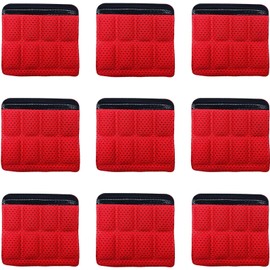 Helmet Chin Straps Jaw Pads Chin Pad Soft Foam Sponge Pad Strap Padding Replacement Lining Cushion Mat Liner Universal Fit for Cycling Bike Motorcycle Bicycle Riding (Red 9PCS)