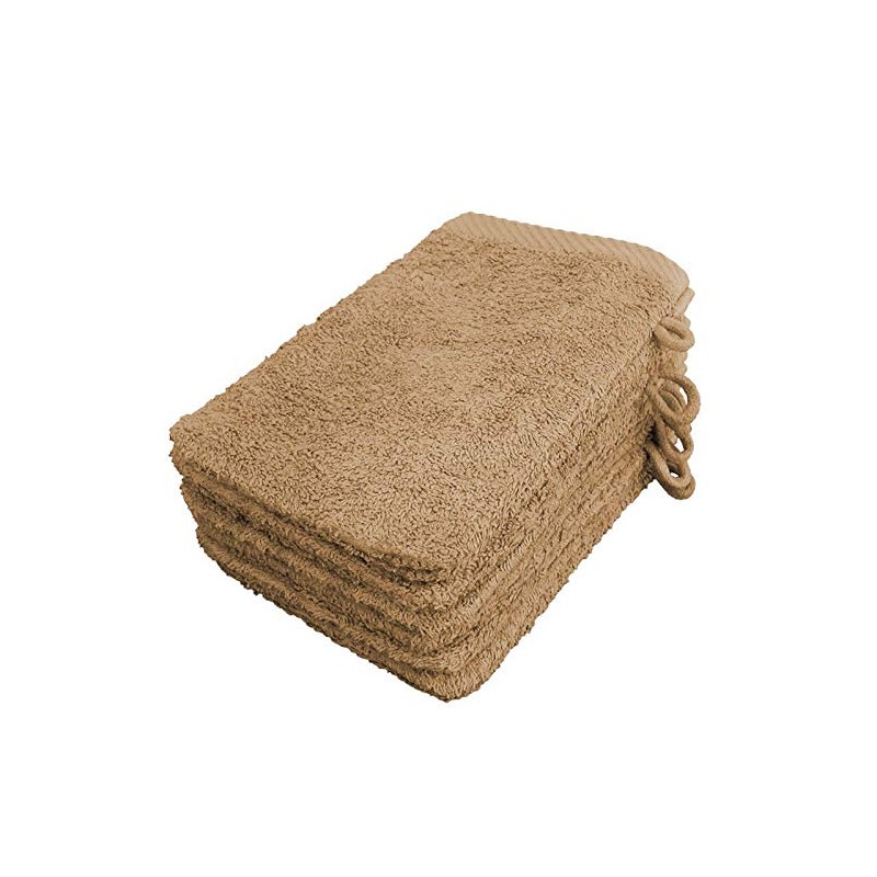 Lanudo® Pure Line Waschlappen Waschhandschuh, 6er Set, Reine Frottier Baumwolle,