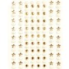 Wrapables 164 Pieces Crystal Star and Pearl Stickers Adhesive Rhinestones,