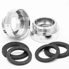 BLUMKRAFT F24 - M22 Solid Metal Silver Plated Brass 24mm Female 22mm Male F24-M22 F22 M22-F24 F24 F24 Tap Adapter
